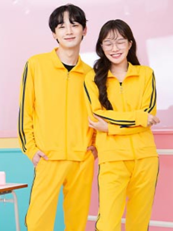 ST857 백수 츄리닝 옐로우 SET◎