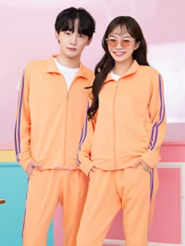 ST858 백수 츄리닝 살구 SET◎