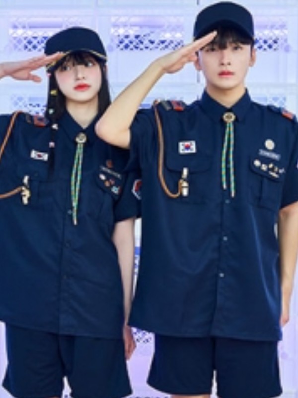 네이비 반팔남방