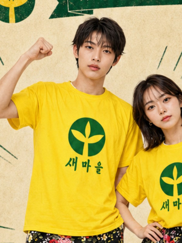새마을 반팔 티셔츠 옐로우